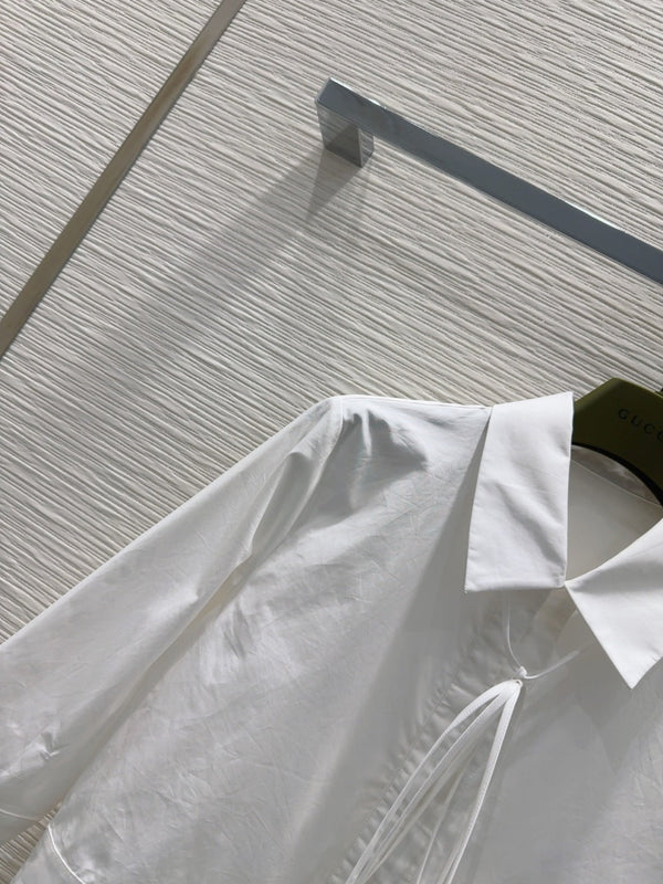 Gucci 25 Shirt Dress White Cotton