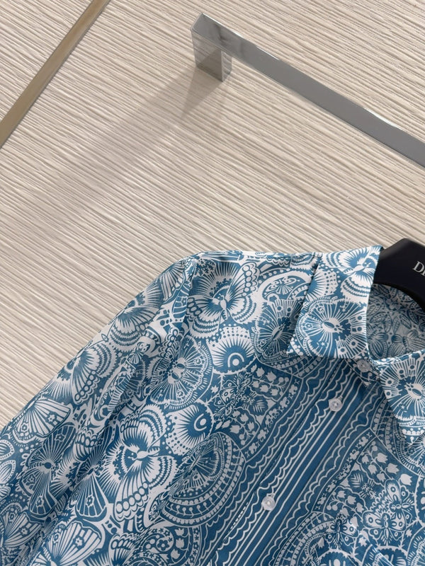 Camicia modello CD 25 in poliestere blu