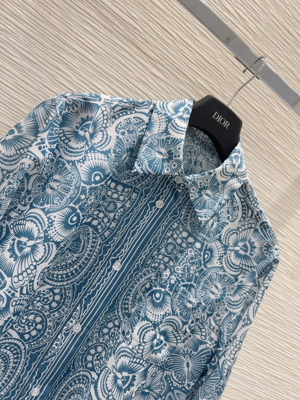 Camicia modello CD 25 in poliestere blu
