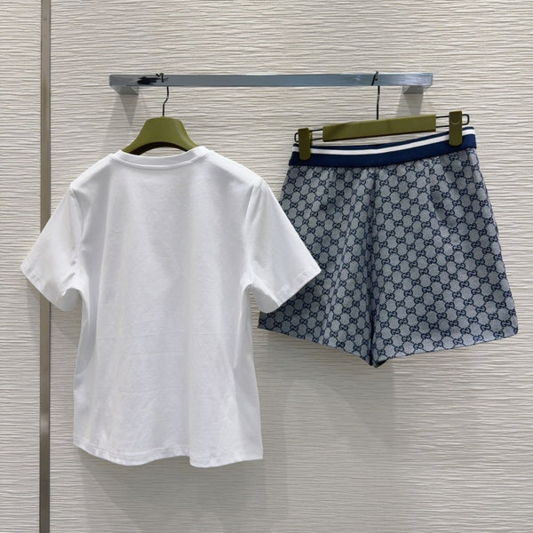 Gucci 25 Set Blue White Polyester Fiber