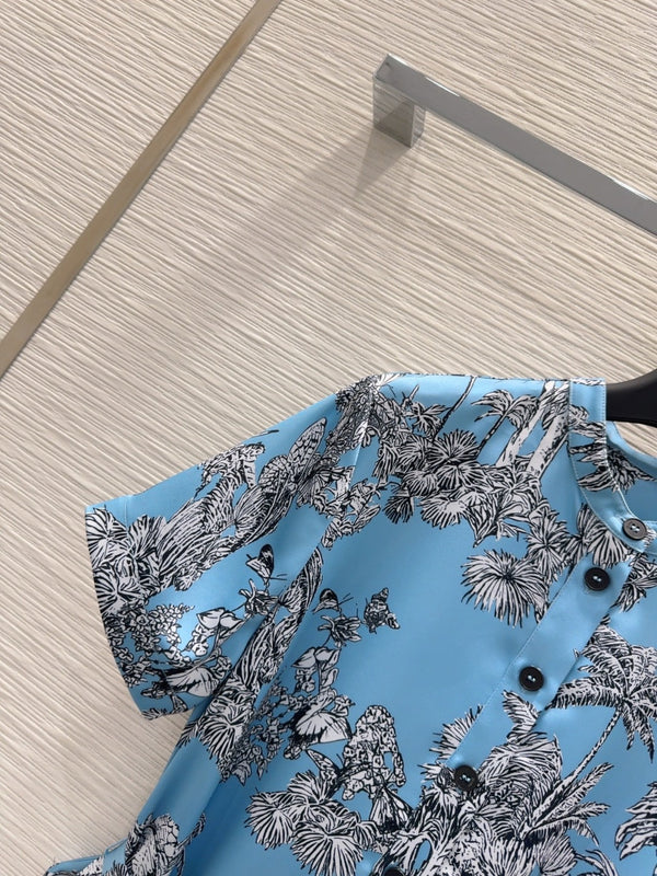 CD 25 Forest Dress Blue mix Bianco Poliestere