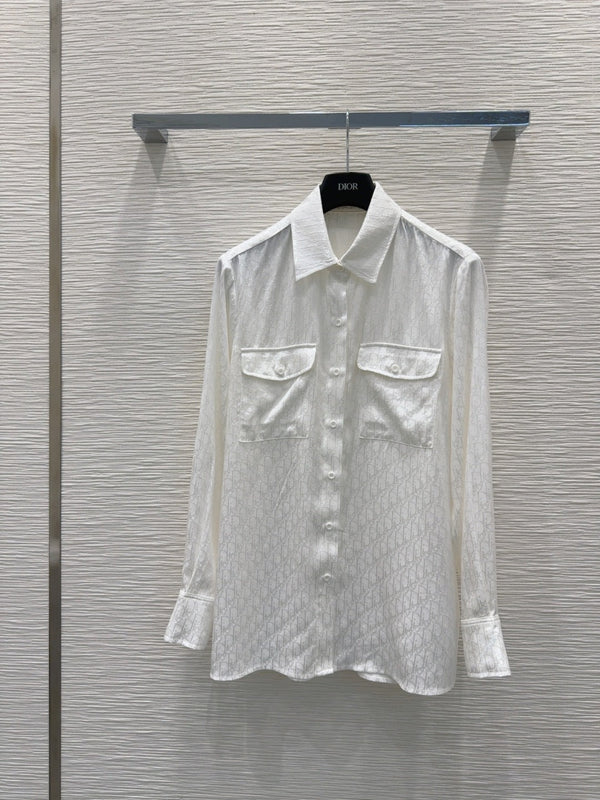 CD 25 Monogram Suit White Silk Cotton