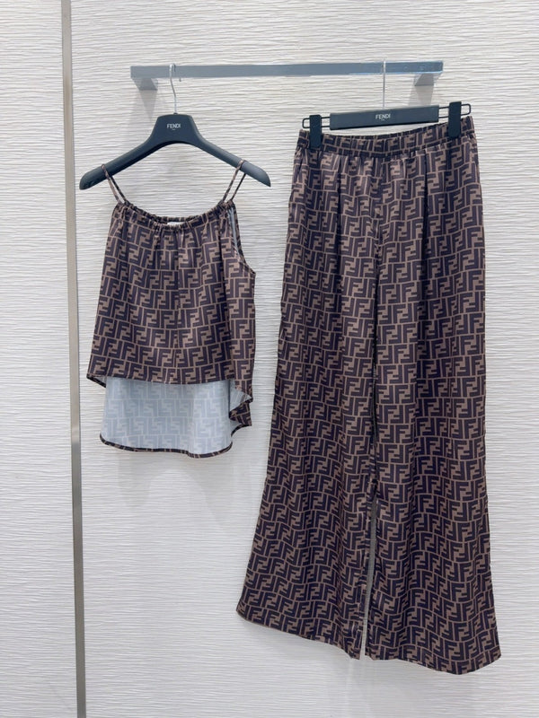 Fendi 25 Suit Brown Polyester Fiber