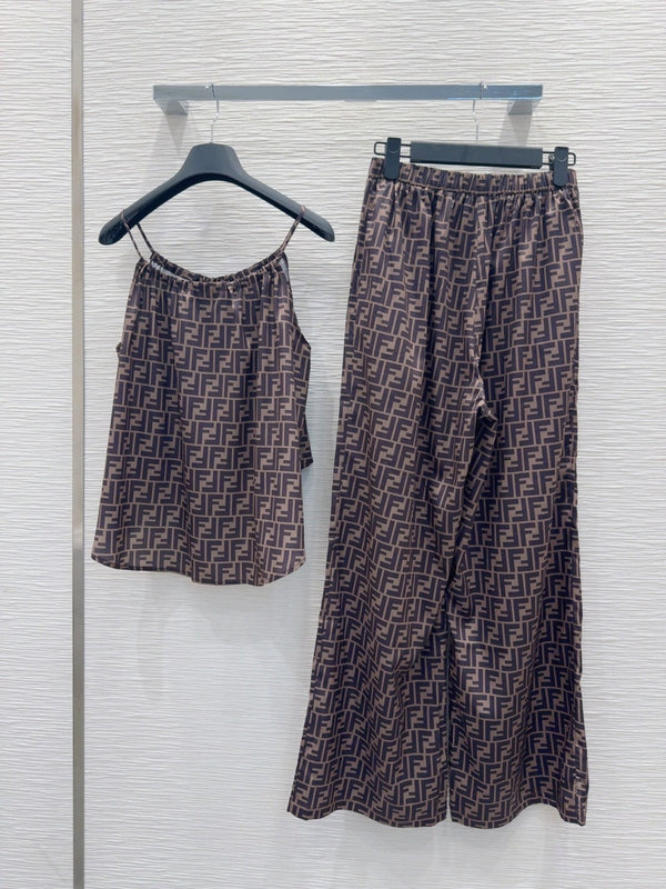 Fendi 25 Suit Brown Polyester Fiber