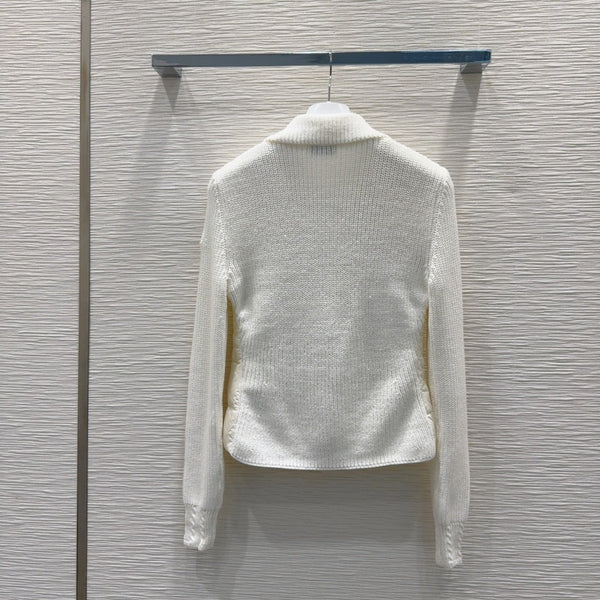 MC 25 Jacket White Polyester Mix Wool