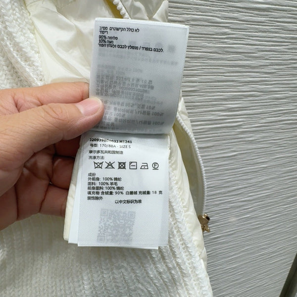 MC 25 Jacket White Polyester Mix Wool