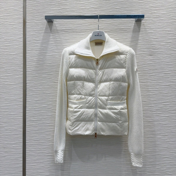 MC 25 Jacket White Polyester Mix Wool