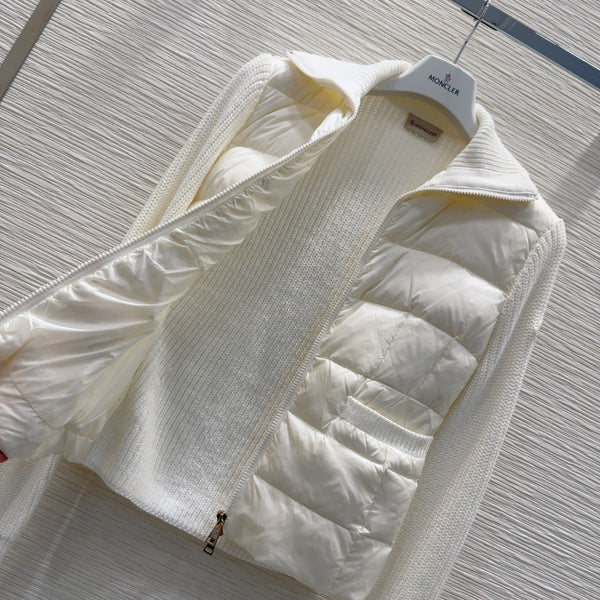 MC 25 Jacket White Polyester Mix Wool