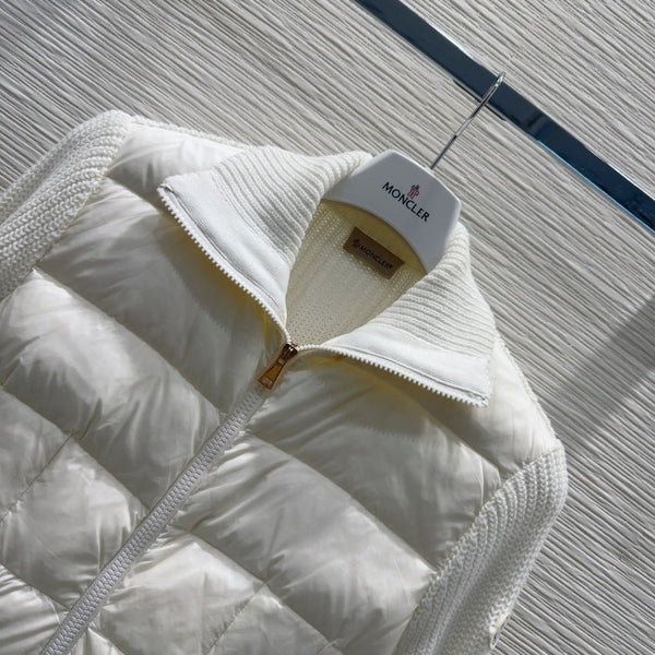 MC 25 Jacket White Polyester Mix Wool