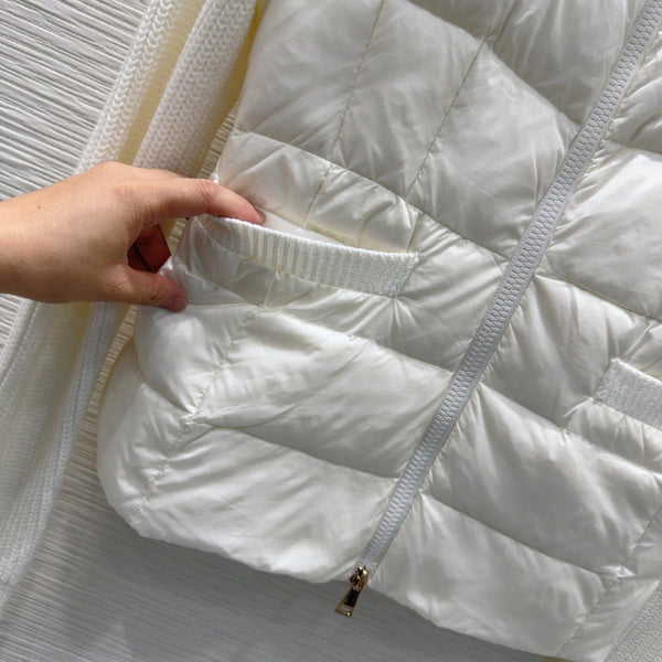 MC 25 Jacket White Polyester Mix Wool