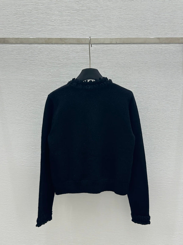 CC 25 Cardigan Black And White Cashmere 226856