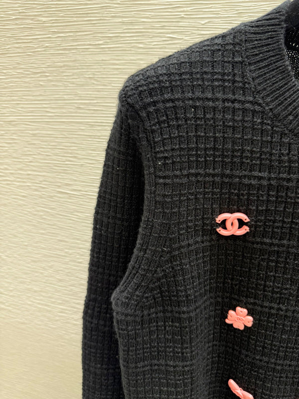 CC 25 Sweater Black Pattern Cashmere 286351