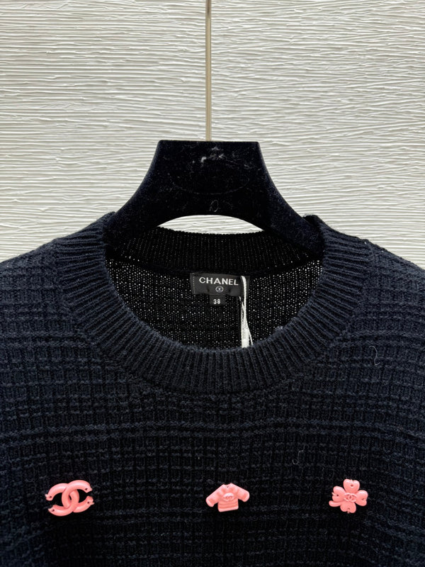 CC 25 Sweater Black Pattern Cashmere 286351
