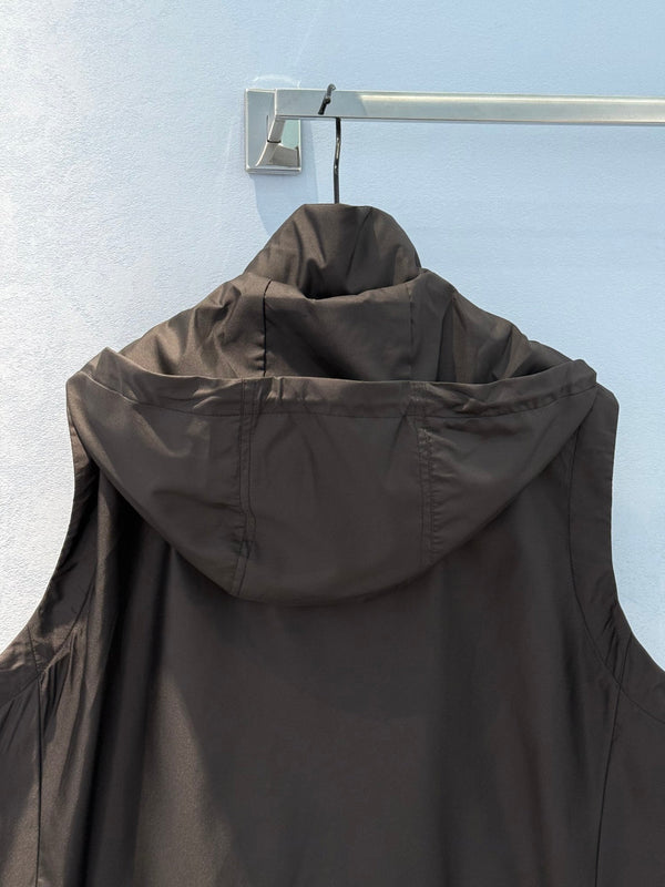 Fendi 25 Hooded Vest Black Polyester Fiber