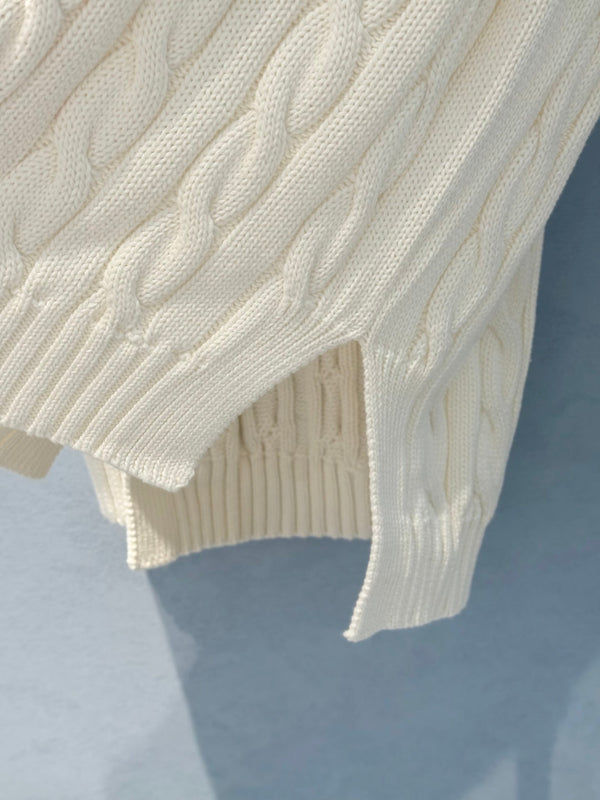 CD 25 Cardigan White Red Black Cotton