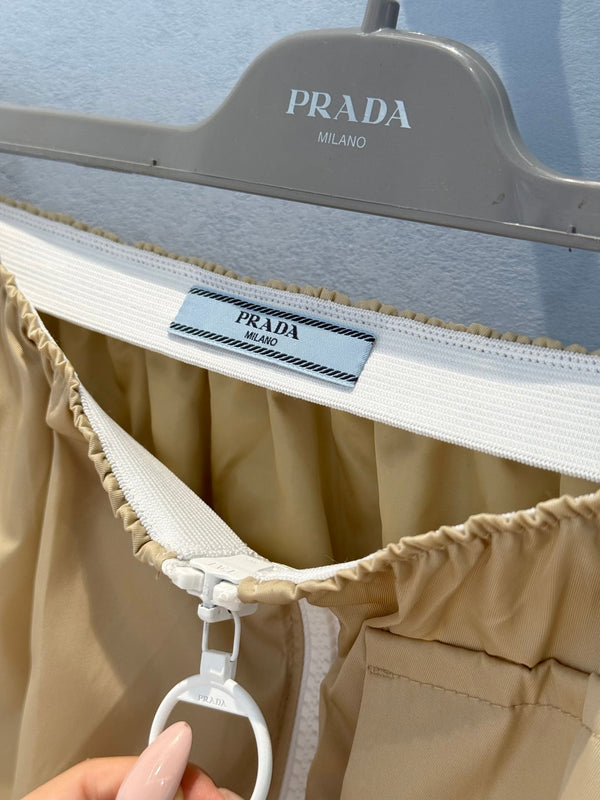 Prada 25 Short Light Beige Polyamide