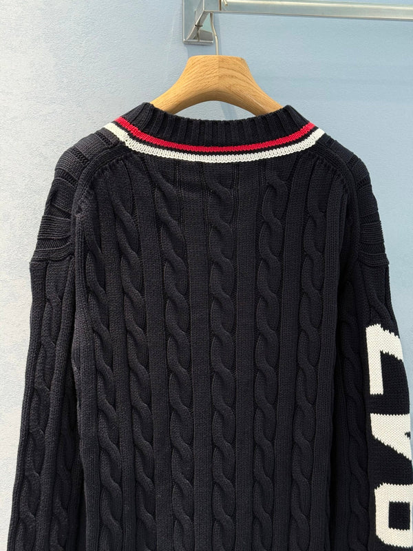 CD 25 Cardigan Black Red White Cotton