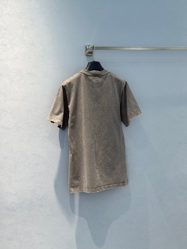 LV 25 Stir-Fried Old Diamond T-Shirt Grey Cotton