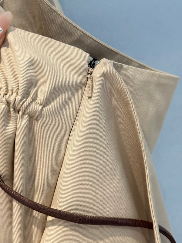 Loewe 25 Skirt Beige Cotton