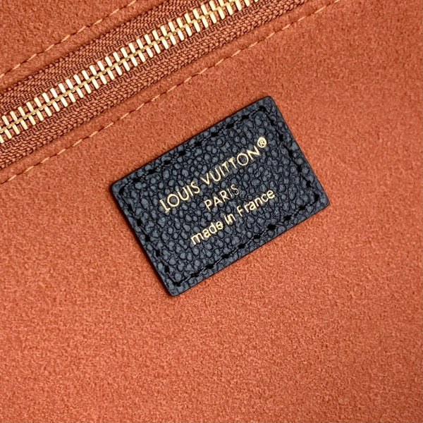 Anytime 42cm Tote Bag Black Gold Empreinte leather 250554