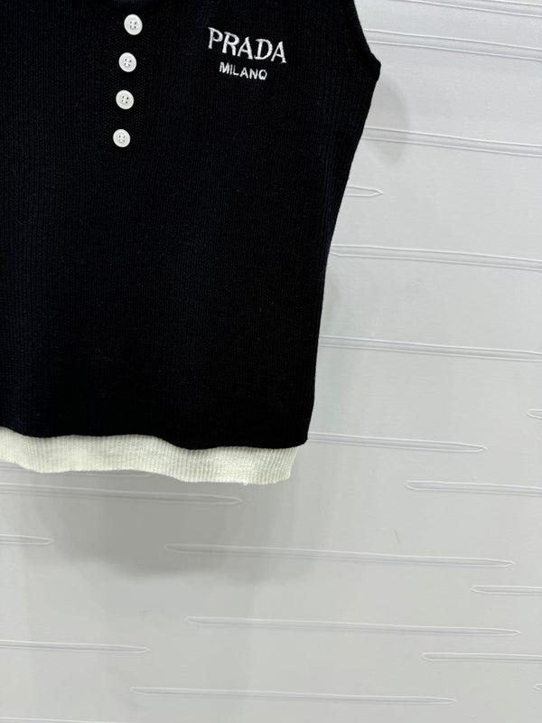Prada 25 Tank Top Wool with Acrylic 233445