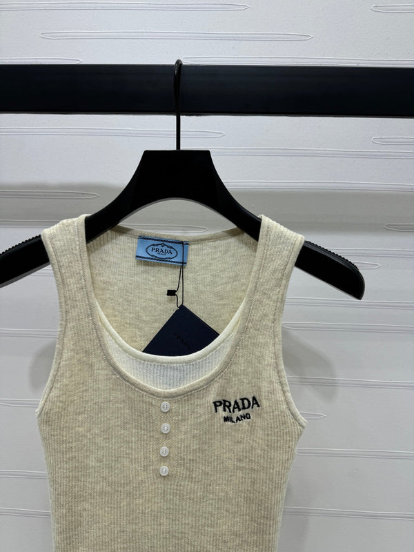 Prada 25 Tank Top Wool with Acrylic 233445