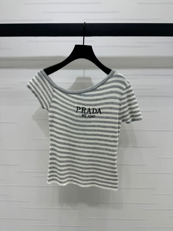 Prada 25 One-Shoulder Top Wool 233511