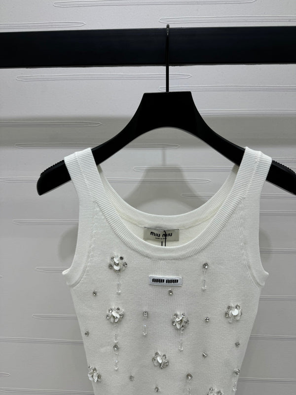 Top corto bianco Miumiu 25