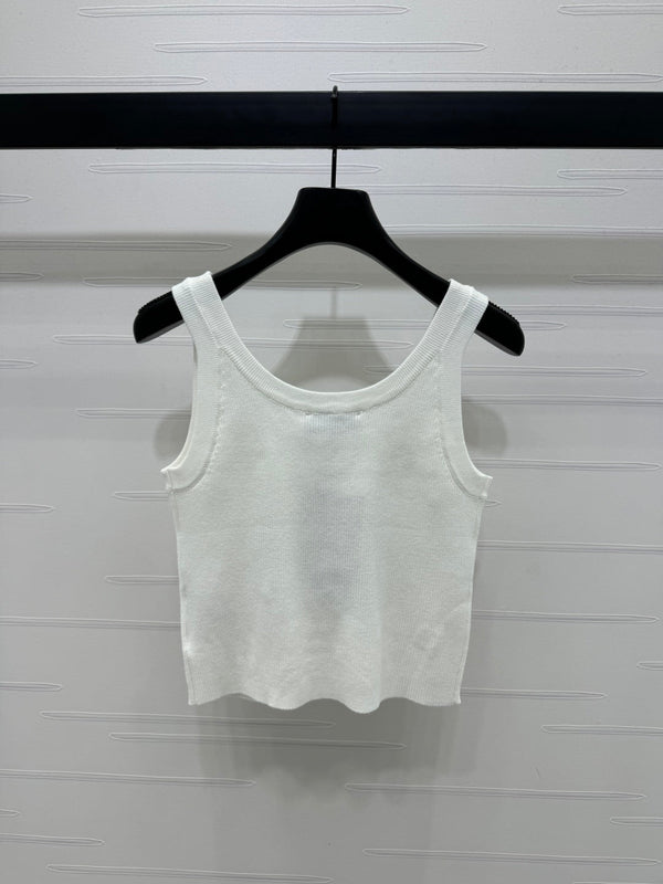 Top corto bianco Miumiu 25