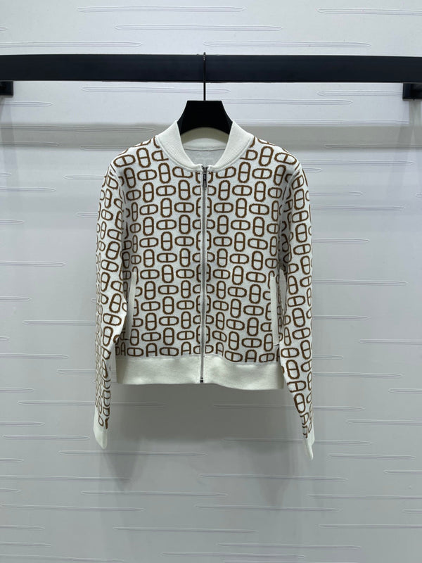 HM 25 Cardigan Black And White Wool 264288