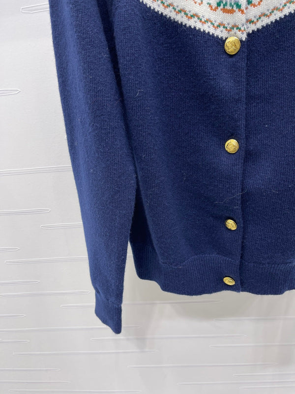 Celine 25 Patterned Cardigan Cashmere 295601