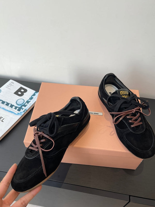 MiuMiu 25 sneaker black suede 521964