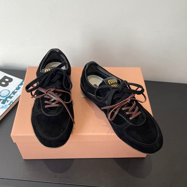 MiuMiu 25 sneaker black suede 521964