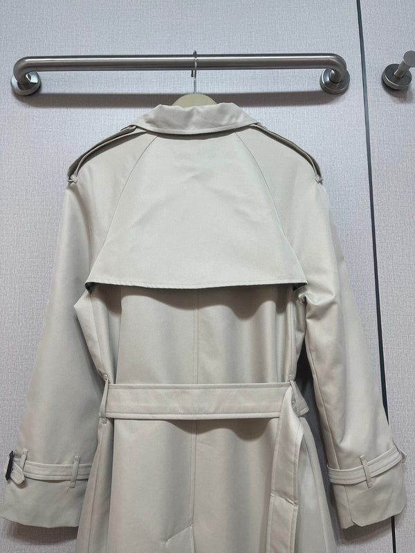 Bur 25 Long Coat Light Beige Cotton Twill 238438