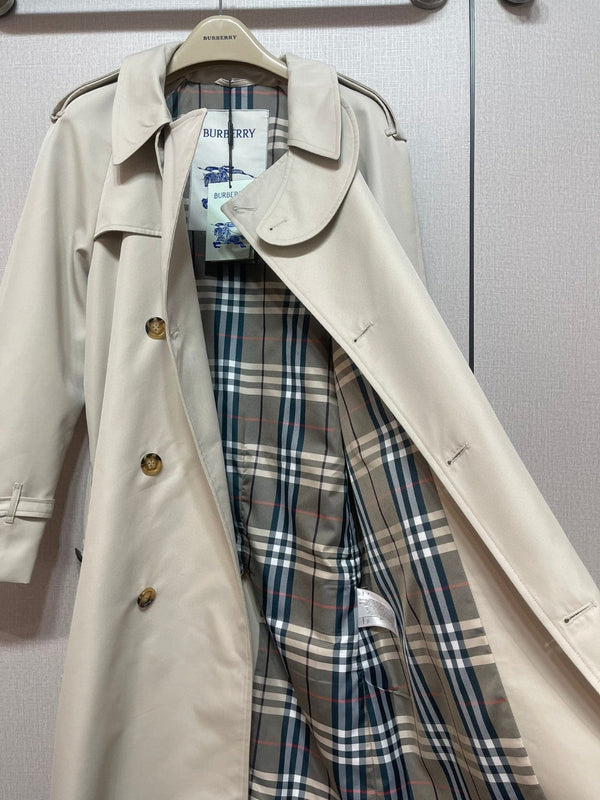 Bur 25 Long Coat Light Beige Cotton Twill 238438