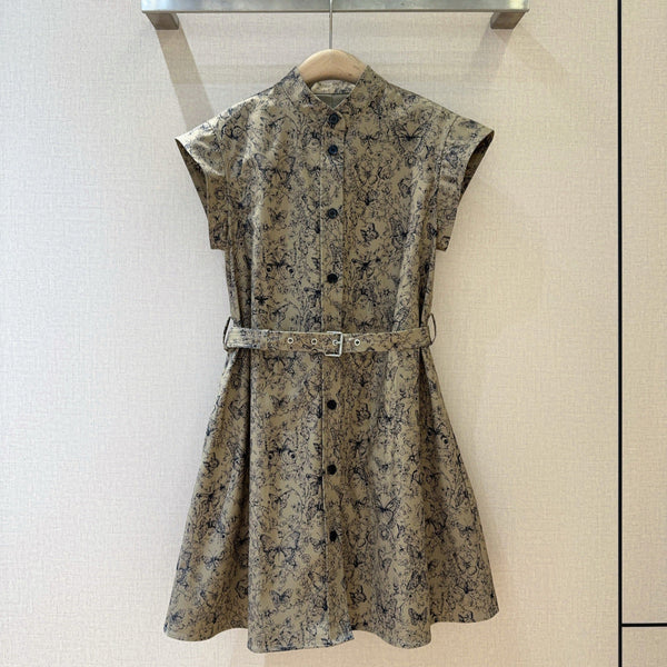 CD Butterfly Print Dress Cotton