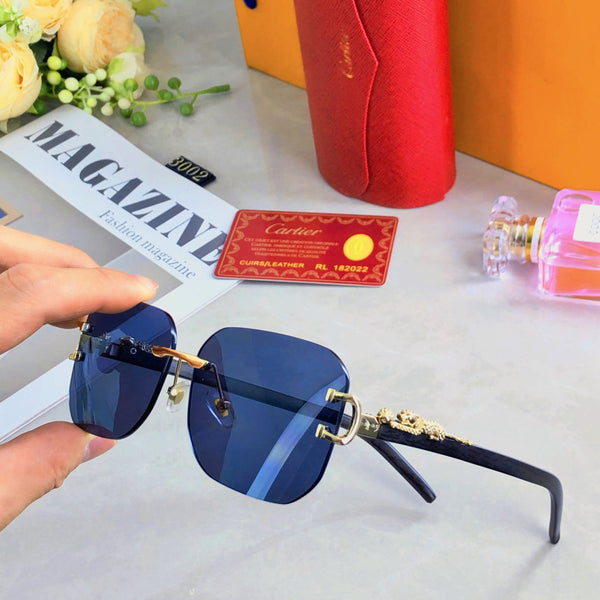 PANTHÈRE RECTANGULAR FRAME SUNGLASSES 580762 IN METAL