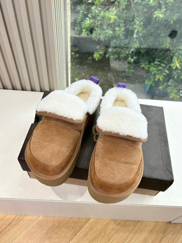 UGG Australian Shepherd Theia Platform Warm Wool Suede 525936