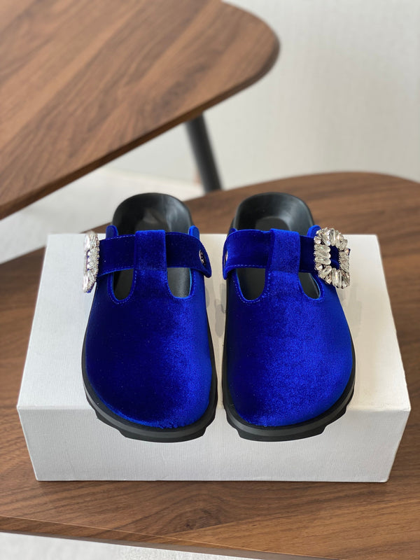 Viv 25 Slippers Blue Imported Flannel 350442