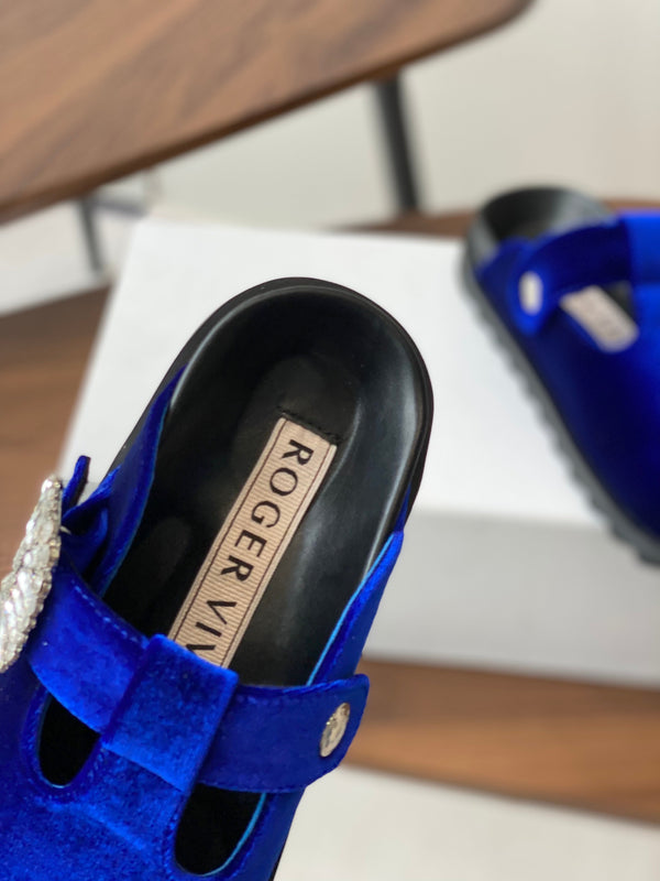 Viv 25 Slippers Blue Imported Flannel 350442