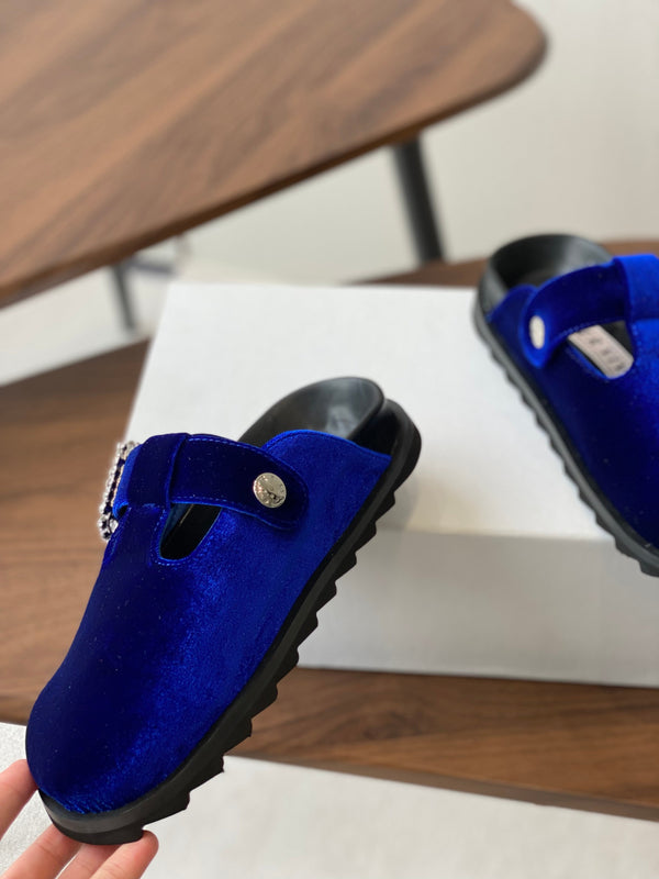 Viv 25 Slippers Blue Imported Flannel 350442