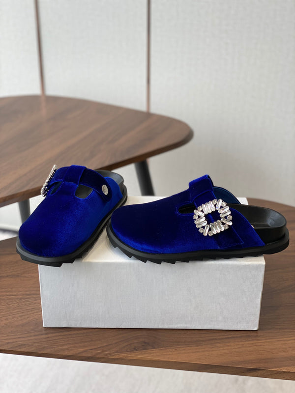 Viv 25 Slippers Blue Imported Flannel 350442