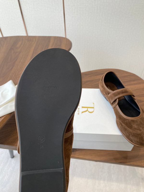 HM 25s Velcro Mary Jane Earthy Brown Suede