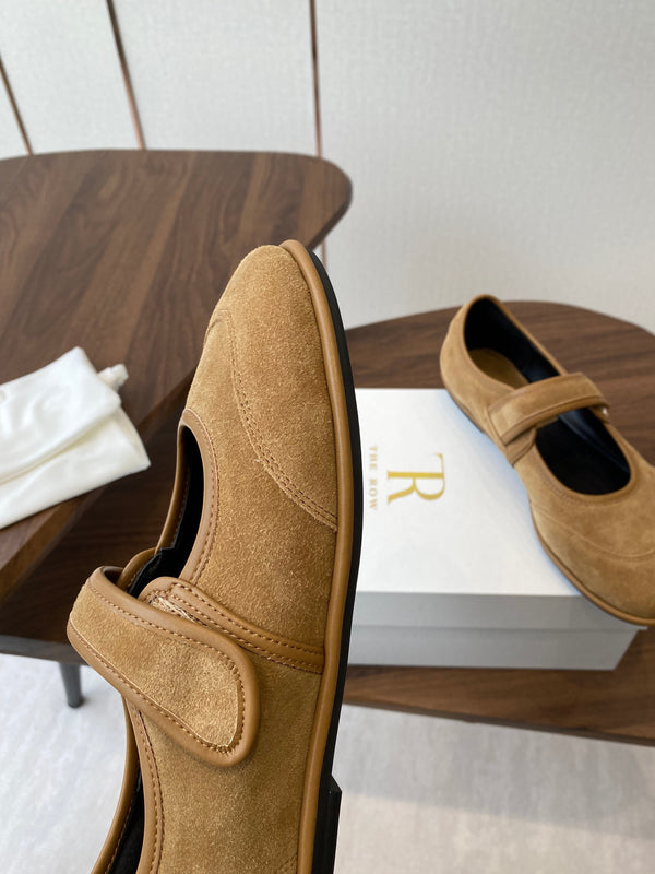 HM 25s Velcro Mary Jane Light Tan Suede