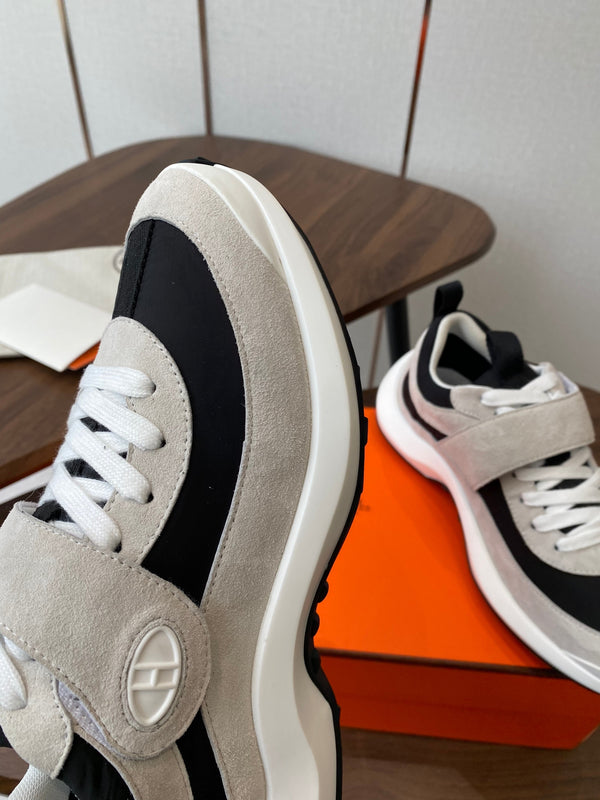 HM couple's sneakers white gray black rubber material