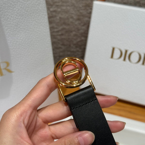 Dior Belt Black Gold Smooth Cowhide 193846