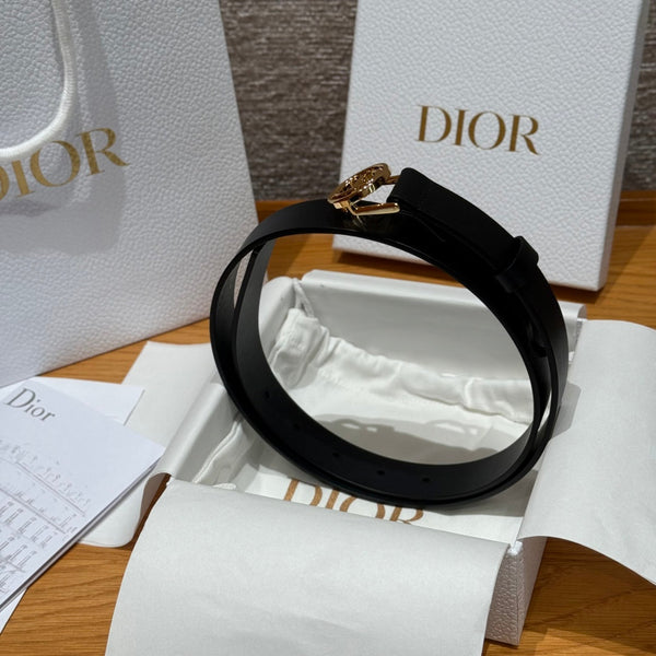 Dior Belt Black Gold Smooth Cowhide 193846