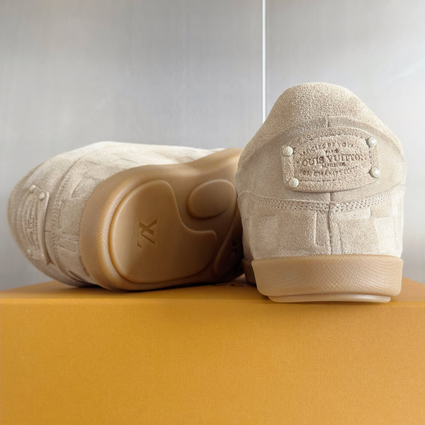 LV Yeti Slip On 20mm Soft Amber Embossed Damier Graphine Suede 459765