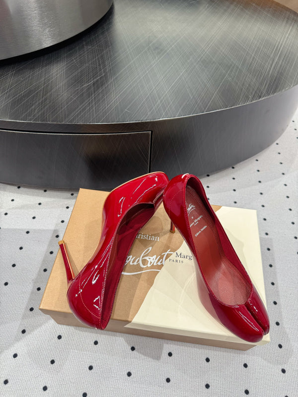 CL x Margiela 25 Pumps Red 10cm Patent Leather 296035