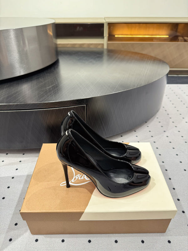 CL x Margiela 25 Pumps Black 10cm Patent Leather 296036